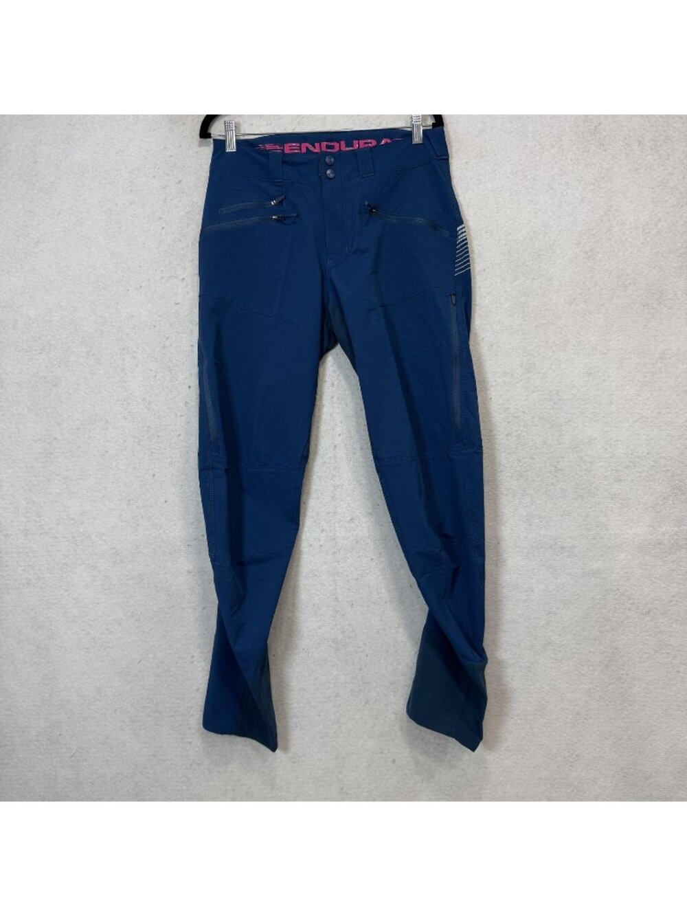 Endura SingleTrack Trouser II Mens Small Blue Cycling Pants Zip Pockets MTB